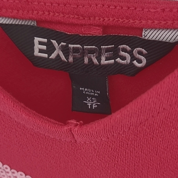 Express Sequin Aztec Art Deco Mini Slip Dress | Pink XS - Picture 11 of 11